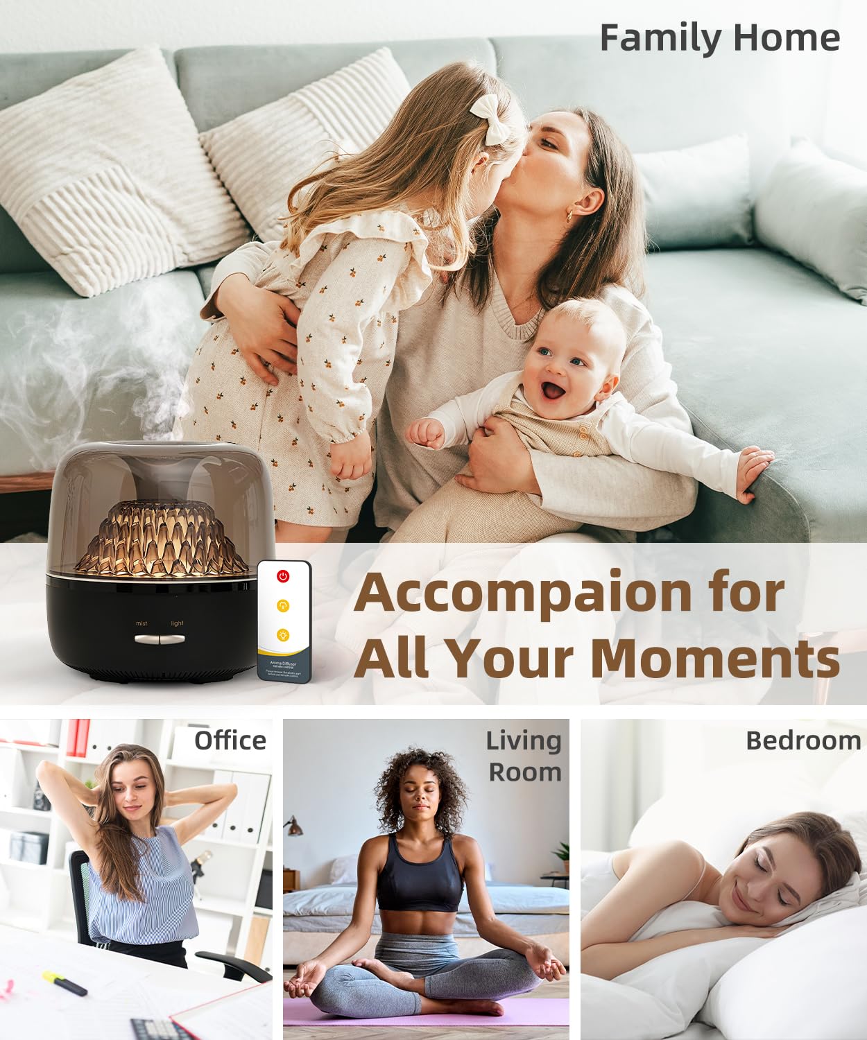 KinYiLO diffuser features auto-shutoff for safe use at night.