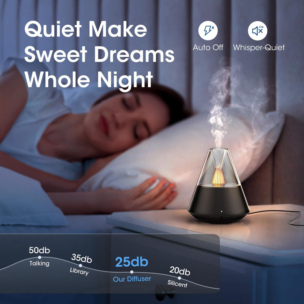 KinYiLO diffuser night light creates a calming candle-like ambiance.