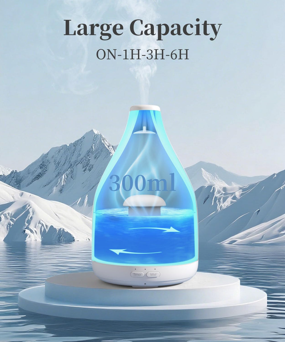 KinYiLO diffuser auto shut-off and tip-over protection ensure safe nighttime use.