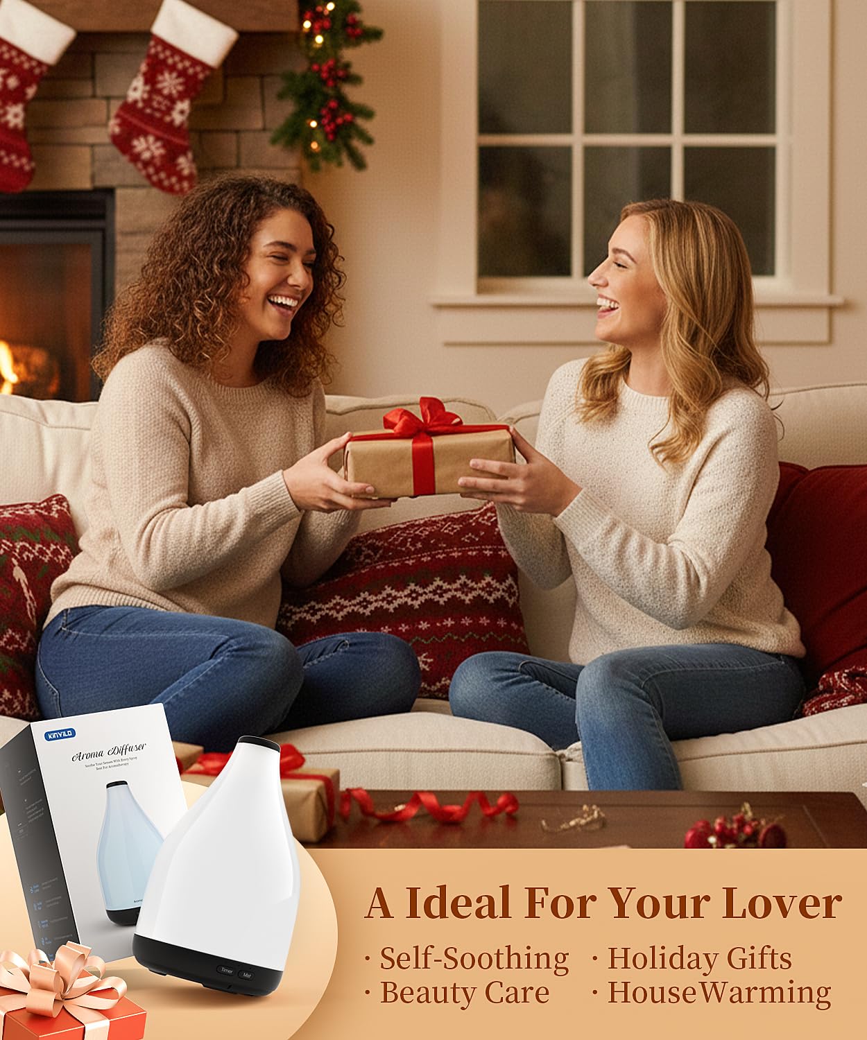 KinYiLO gift-ready diffuser suitable for home or office spaces