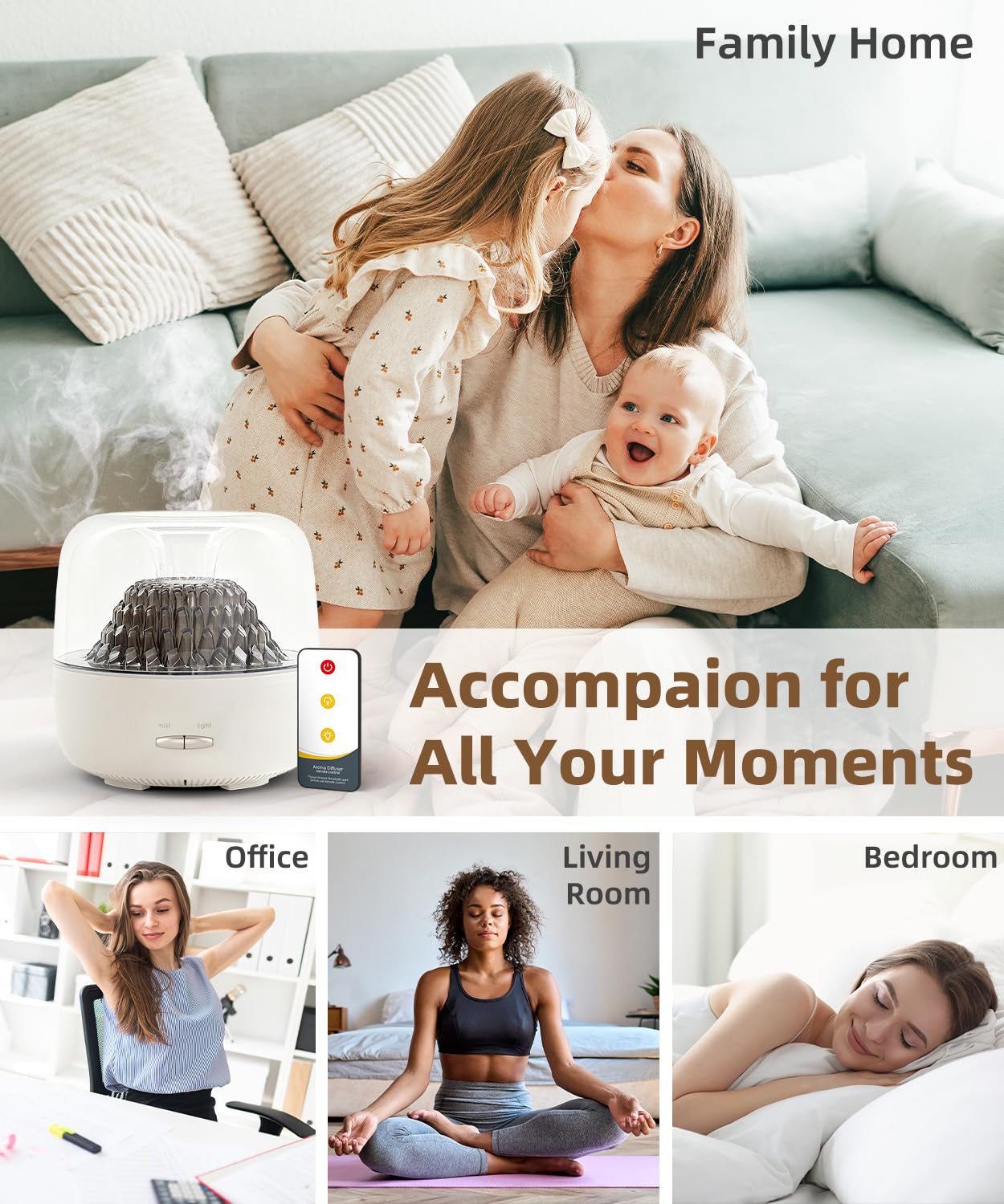 KinYiLO compact diffuser suitable for home, office, or bedroom