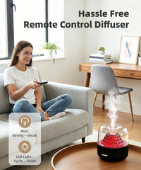 KinYiLO ultrasonic diffuser emits a quiet mist for subtle home relaxation.