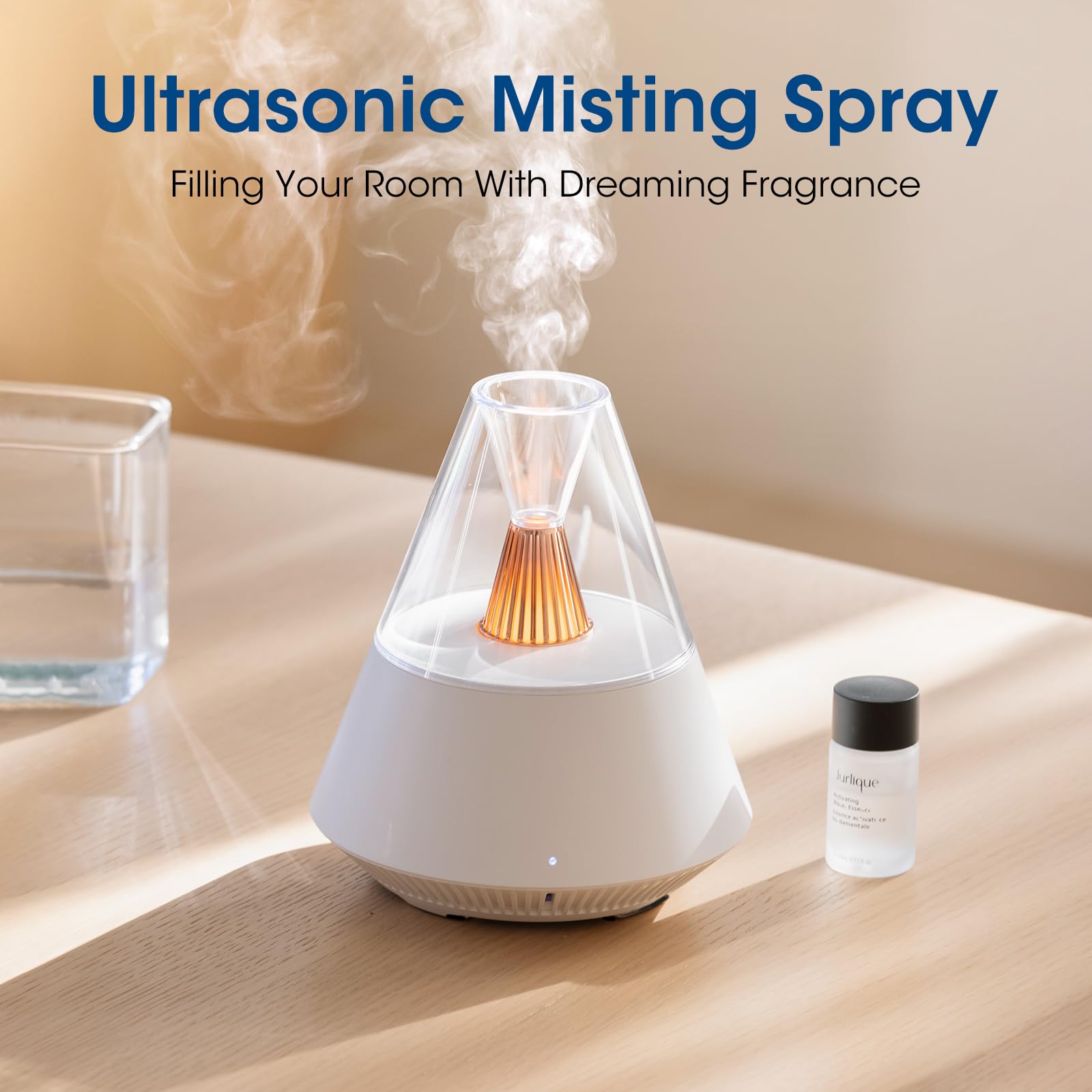 KinYiLO ultrasonic mist diffuser creates refreshing, humidified air for work or rest.