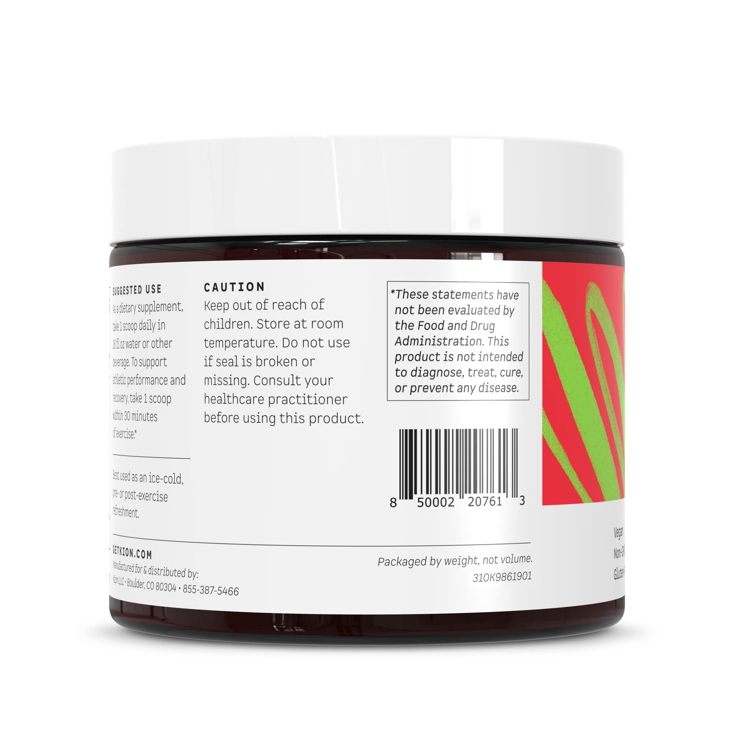 Kion Aminos natural flavors bottle showcasing a sugar-free option