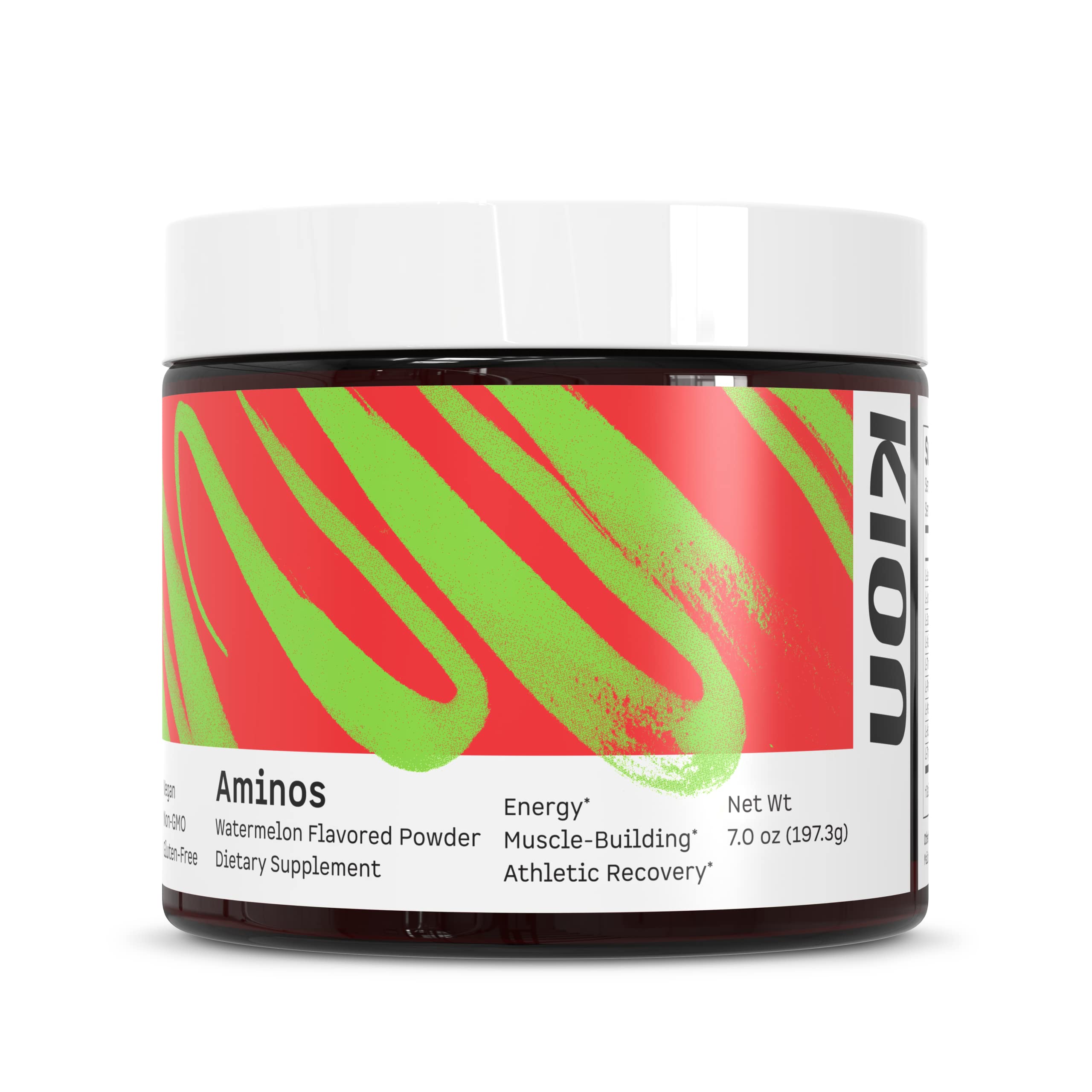 Kion Aminos Watermelon bottle shown for energy and recovery