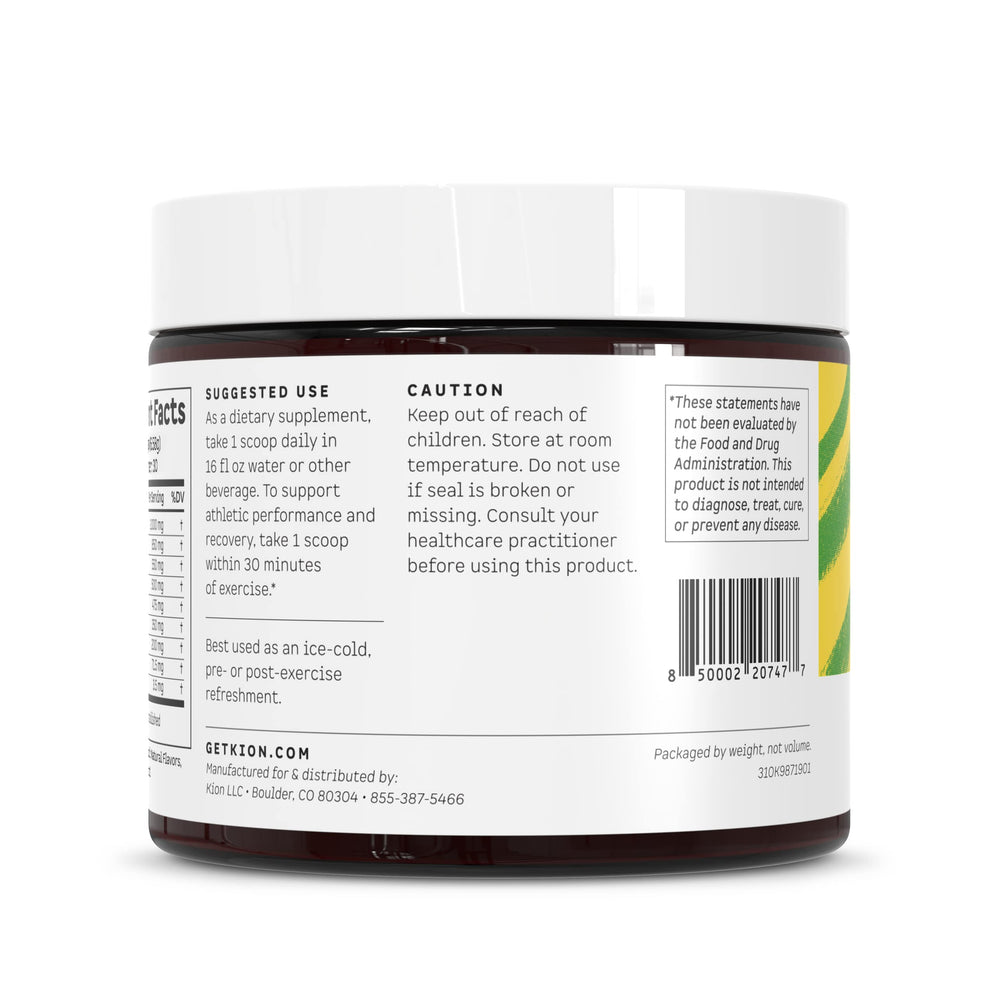 Kion Aminos capsules pack indicates flexible consumption options.