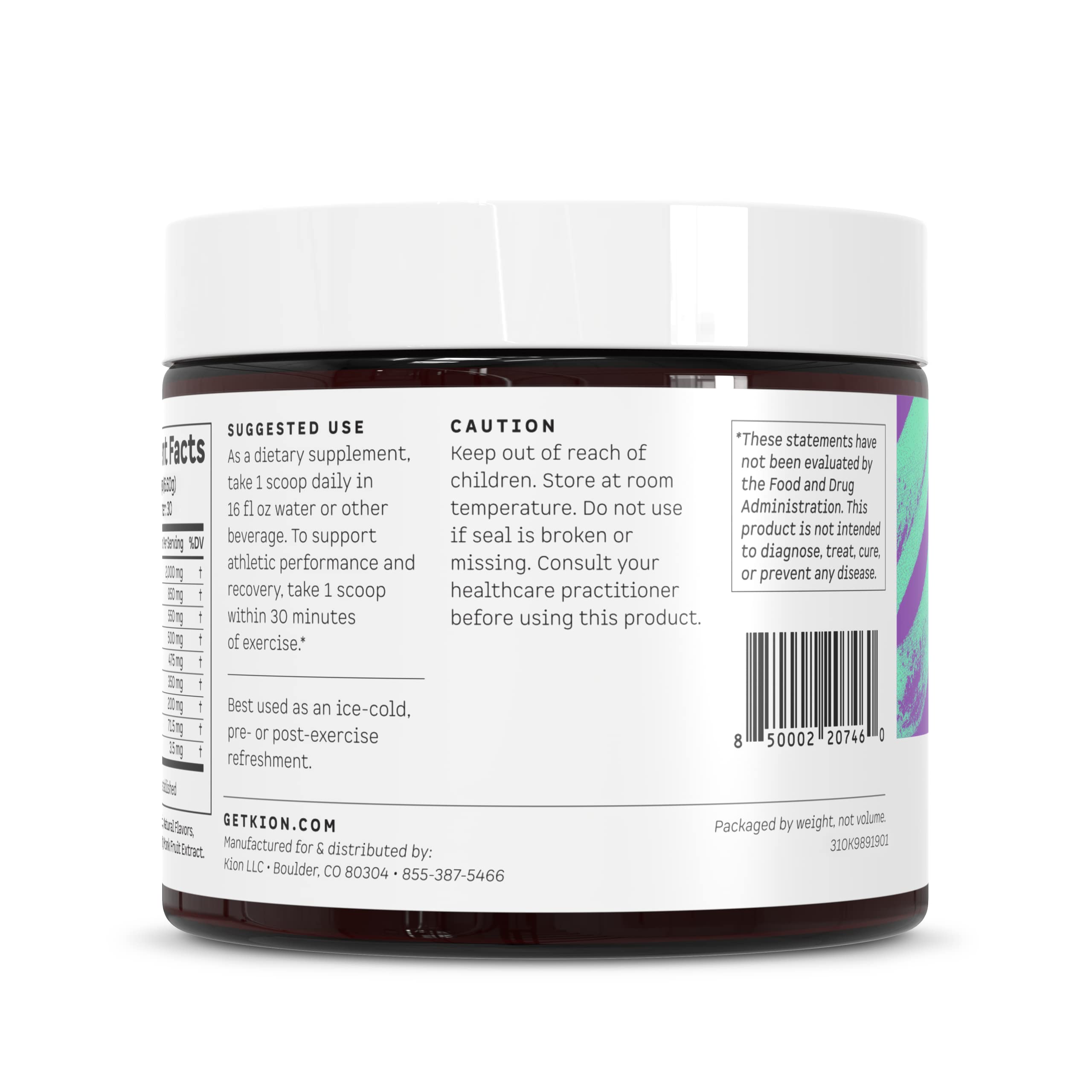 Kion Aminos smooth-stir milk sample demonstrates easy mixing.