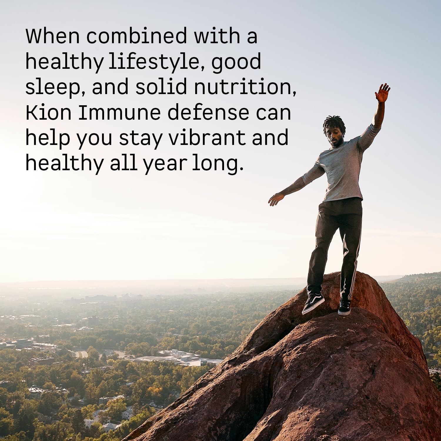 Kion Immune bottle on kitchen counter supports daily routines