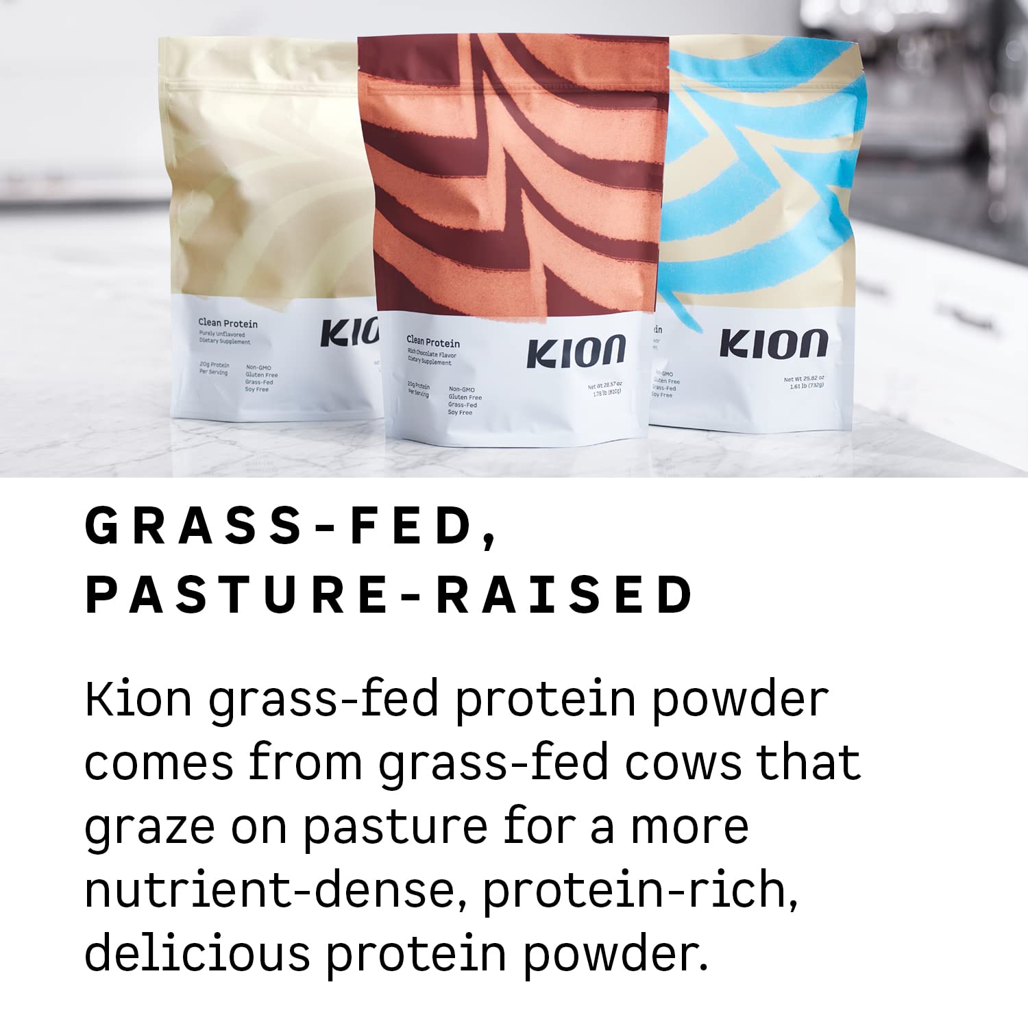 Kion Proteína Limpia vaso leche, snack rápido y saciante