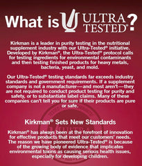 Bottle of Kirkman Calcium Magnesium Liquid with island fruit punch flavor