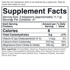 Pouring Kirkman Calcium Magnesium Liquid, smooth consistency for easy dosing