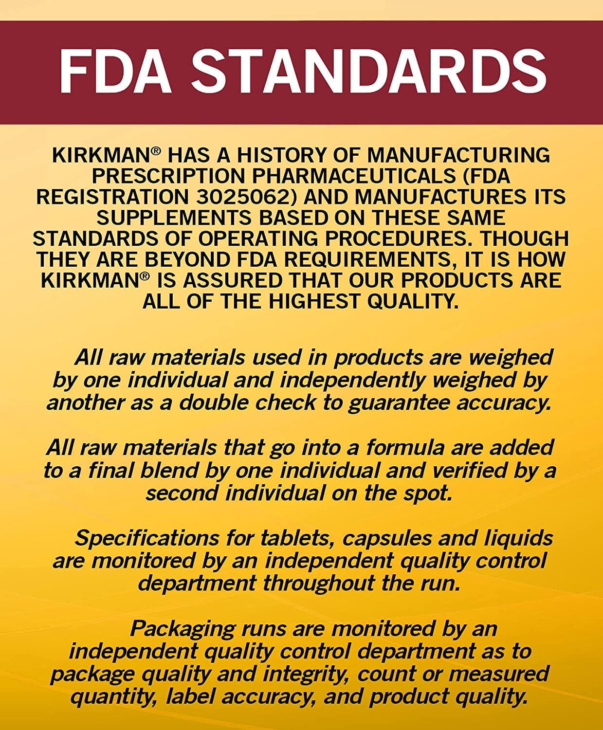 Kirkman hypoallergenic seal confirms allergen-conscious design