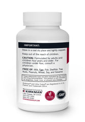 Kirkman Vitamin C 250 mg label view emphasizes hypoallergenic formulation.