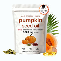 KITABIO pumpkin seed oil bottle highlighting cold-pressed formula for daily wellness.