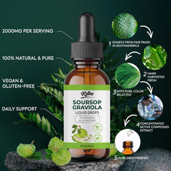 KITIVE Soursop liquid drops in a glass highlight simple addition to drinks.
