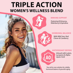 KITNOBLIS Womens Multivitamin Gummy immune-boost ingredients highlighted on label.