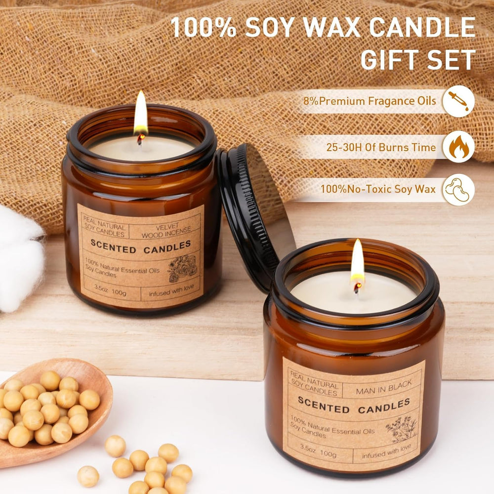 KIYTARBOO Man in Black candle for cozy evenings and mood enhancement