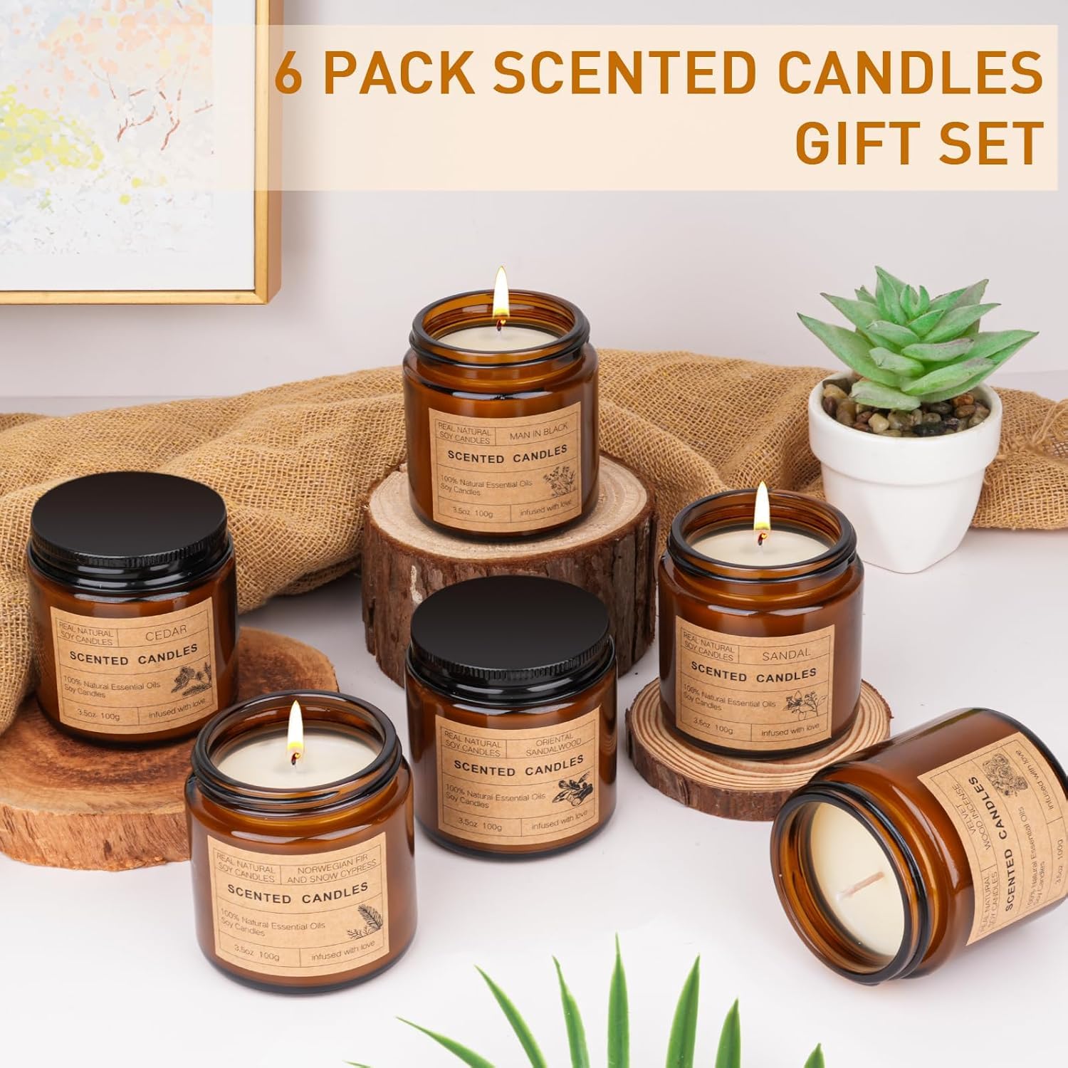 KIYTARBOO Sandal candle creates a serene atmosphere in any space