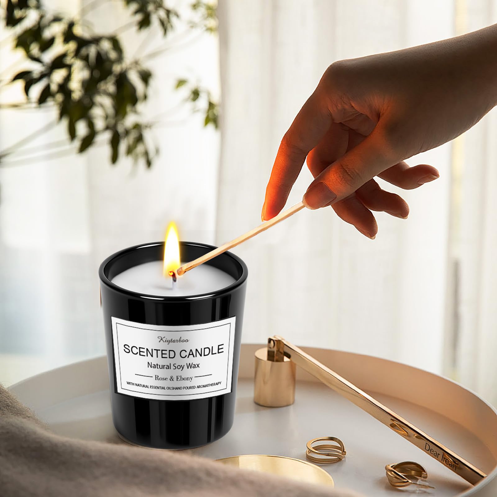 KIYTARBOO soy wax candles with clean burn for a healthier ambiance.