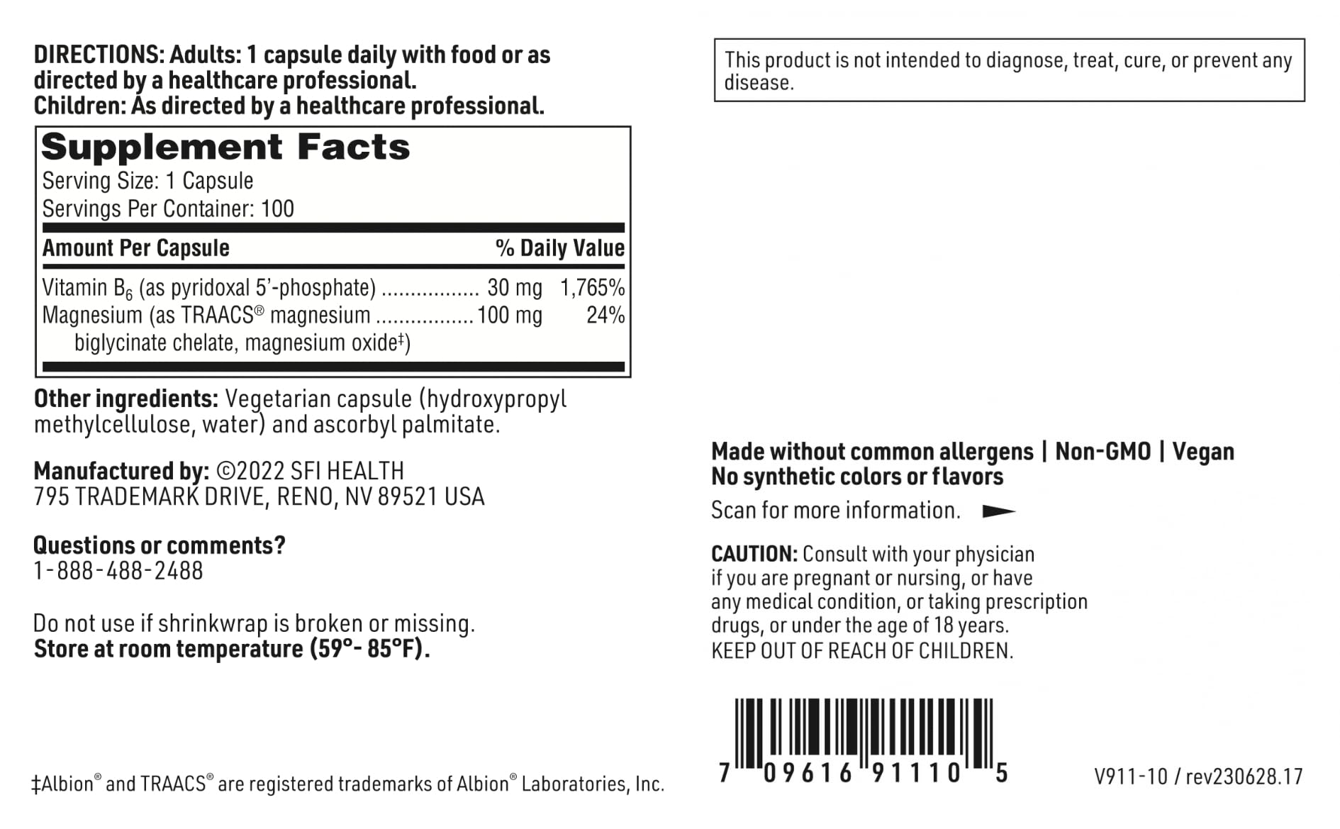 Klaire Labs SFI Health P-5-P Plus pyridoxal-5-phosphate spotlight promotes bioactive B6.