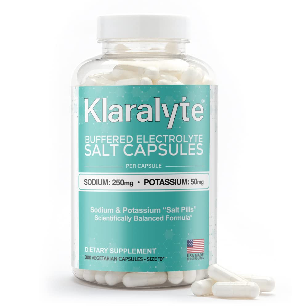 Klaralyte bottle with 300 capsules for convenient daily electrolyte support