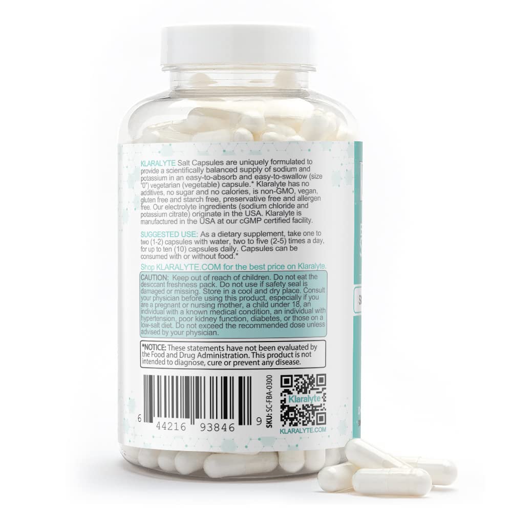 Klaralyte value-size packaging designed for long-term electrolyte maintenance