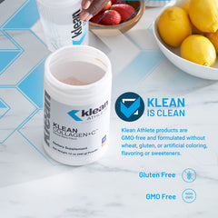 Klean Collagen+C mixing glass demonstrates quick hydration and smooth texture.