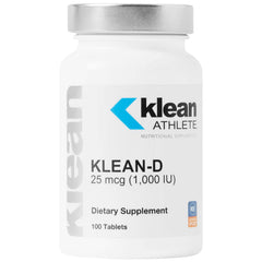 Klean Athlete Klean-D bottle front view highlighting vitamin D3 support for indoor athletes