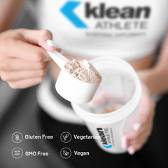 Serving scoop next to canister showing 5,000 mg per serving for immune health.