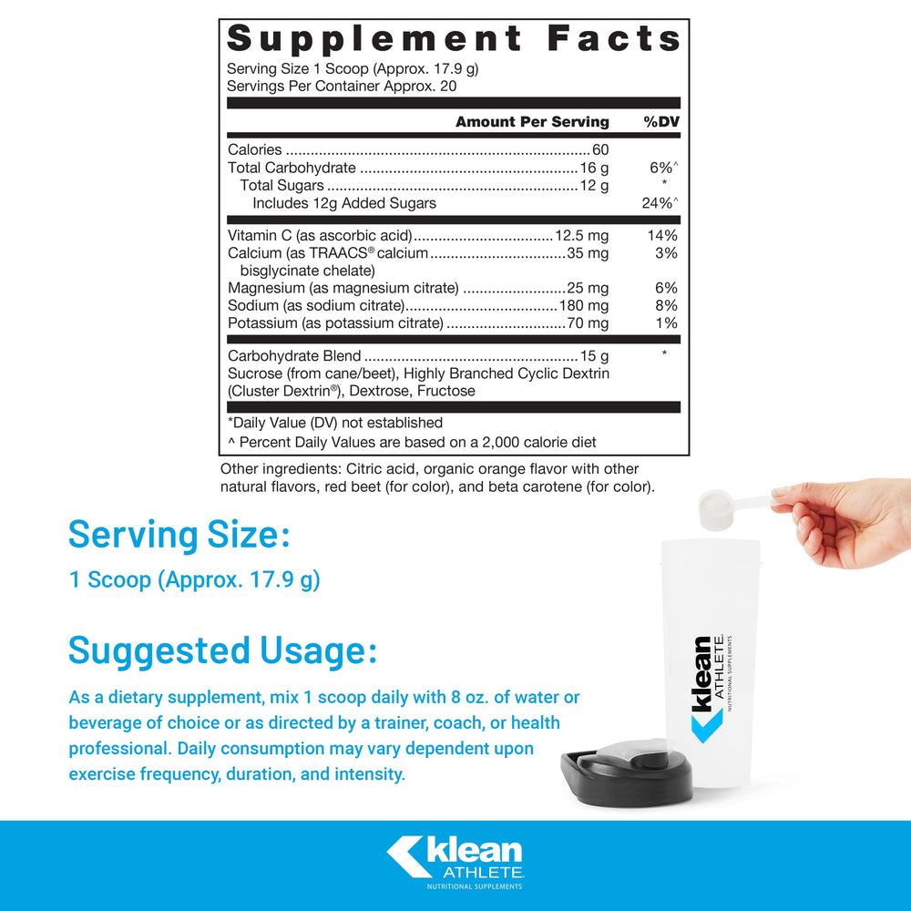 Klean Athlete Klean Hydration powder scoop ready for mix to fuel training sessions