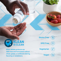 Klean Magnesium being poured into a shaker cup.
