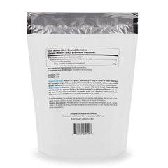 Klean Isolate unflavored bag back with nutrition panel for informed choices