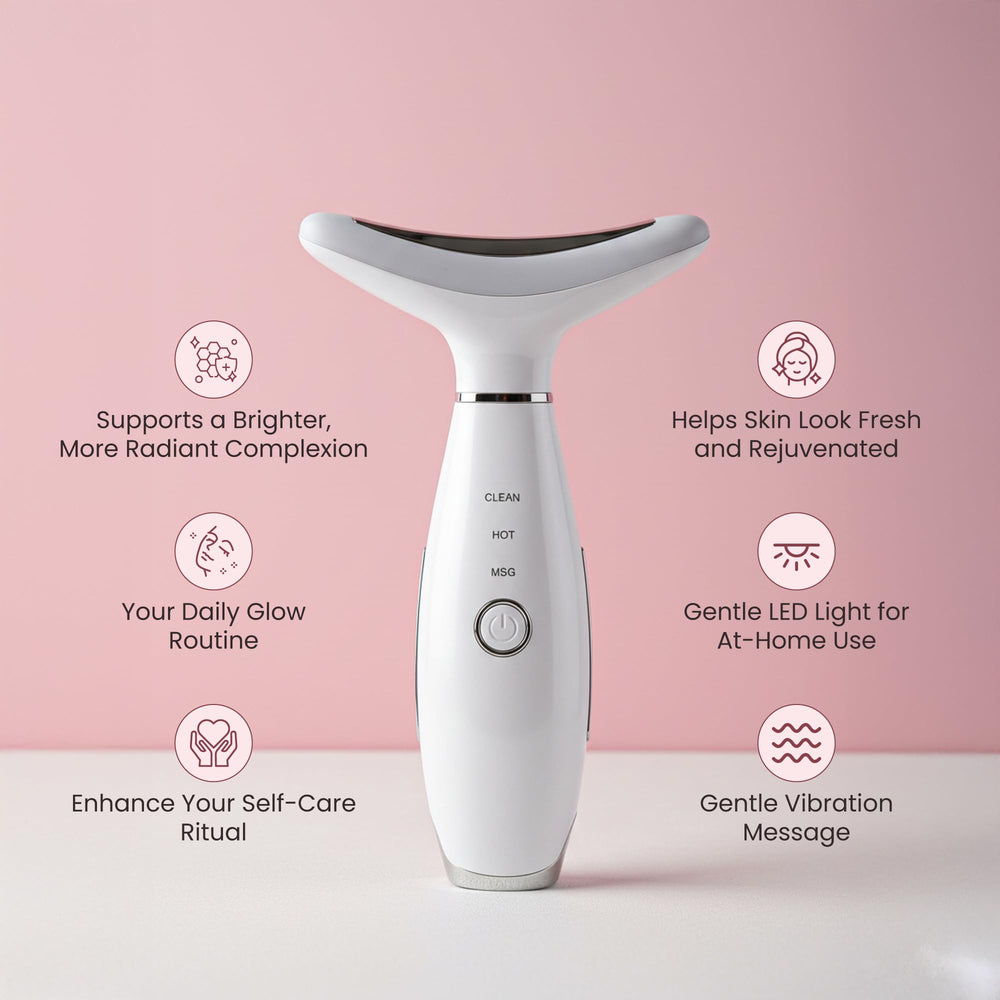 KLYVER device displaying 7 LED color modes to enhance your skincare routine
