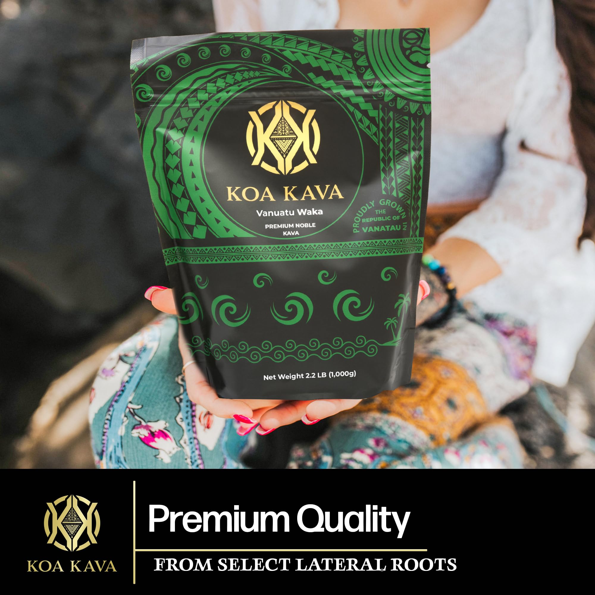 Brewed Koa Kava tea in cup with earthy aroma