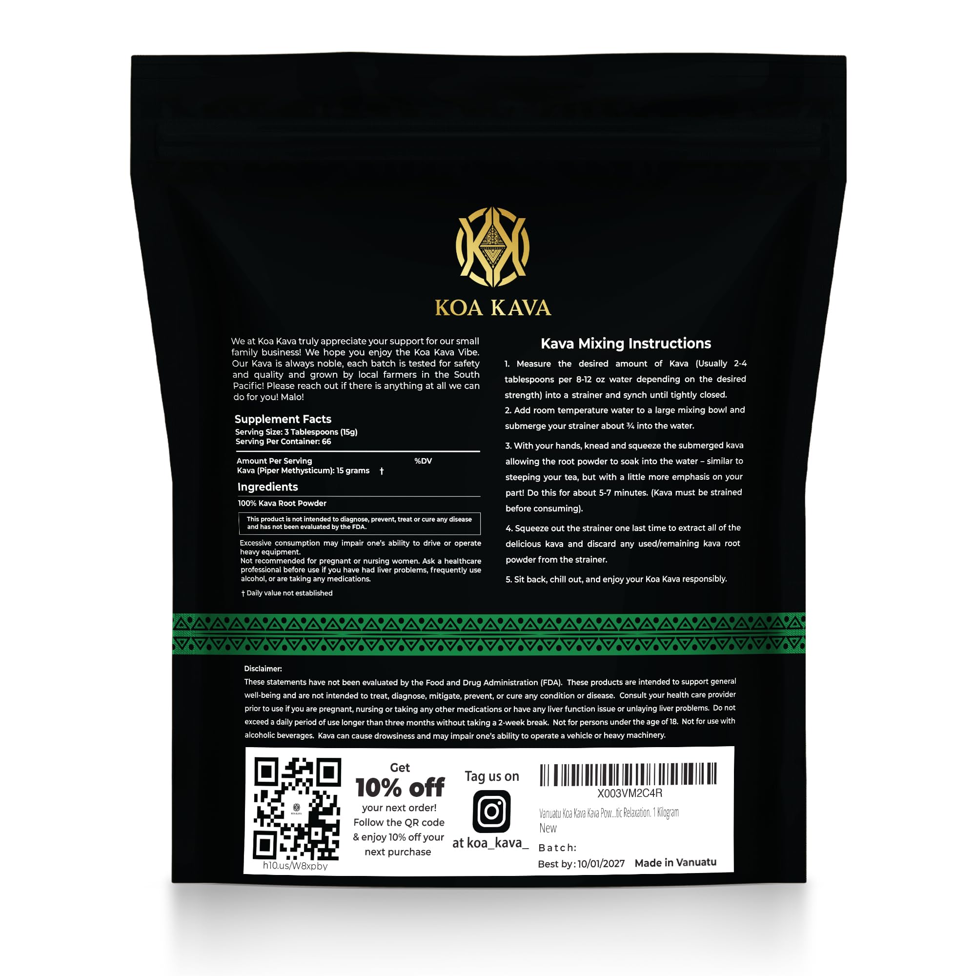 Koa Kava ready-to-use tea setup with mug