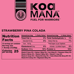 KOA Warrior Mana hydration glass shows vibrant drink ready for post-workout recovery