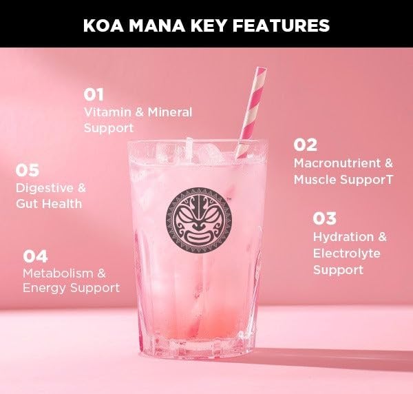 KOA Warrior Mana hydration close-up highlighting natural coconut electrolytes for clean hydration