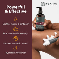 KOAPRO massage oil bottle with pump enables easy, smooth gliding during sessions