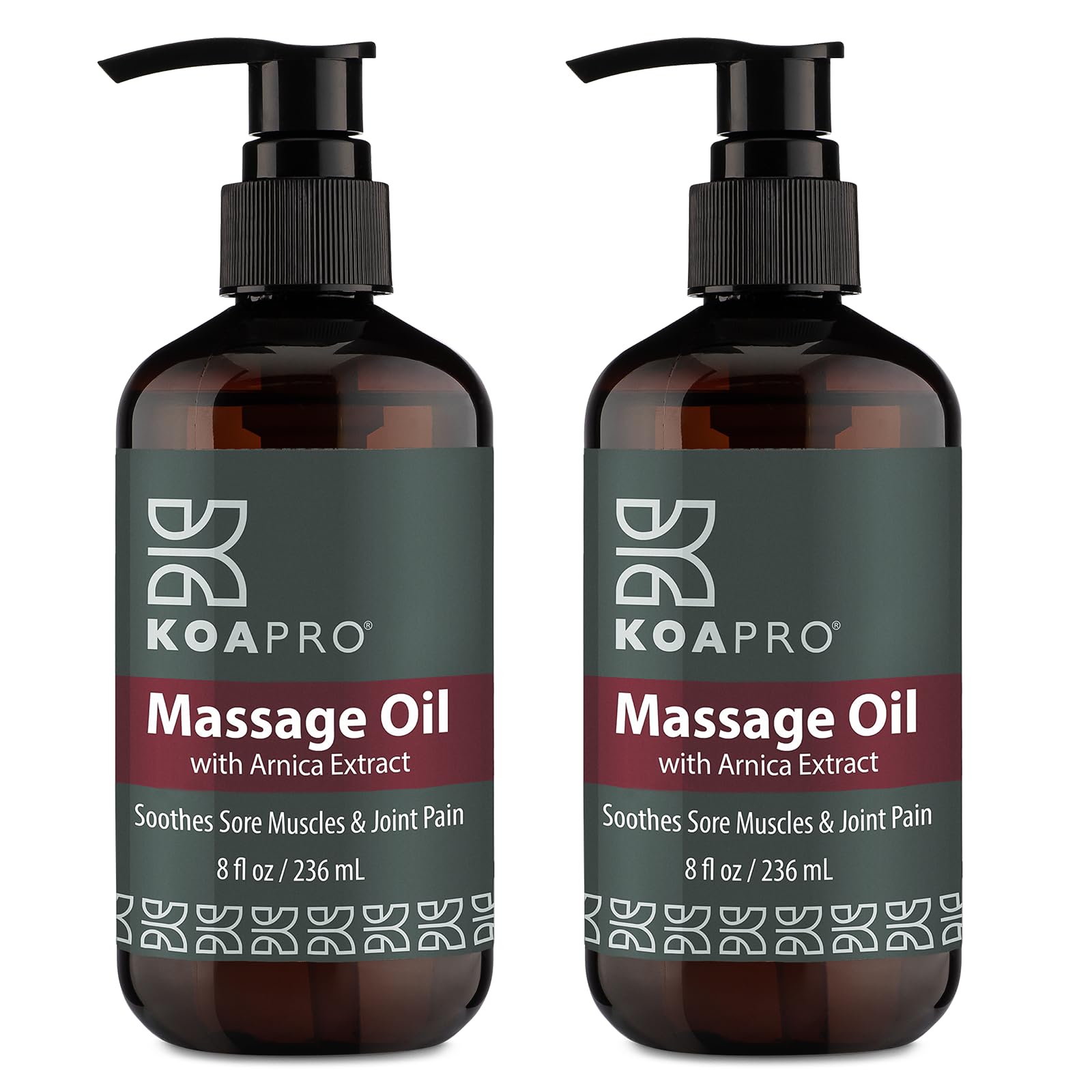 KOAPro Lavender massage oil bottle delivers calming aroma and smooth glide for full-body massage.