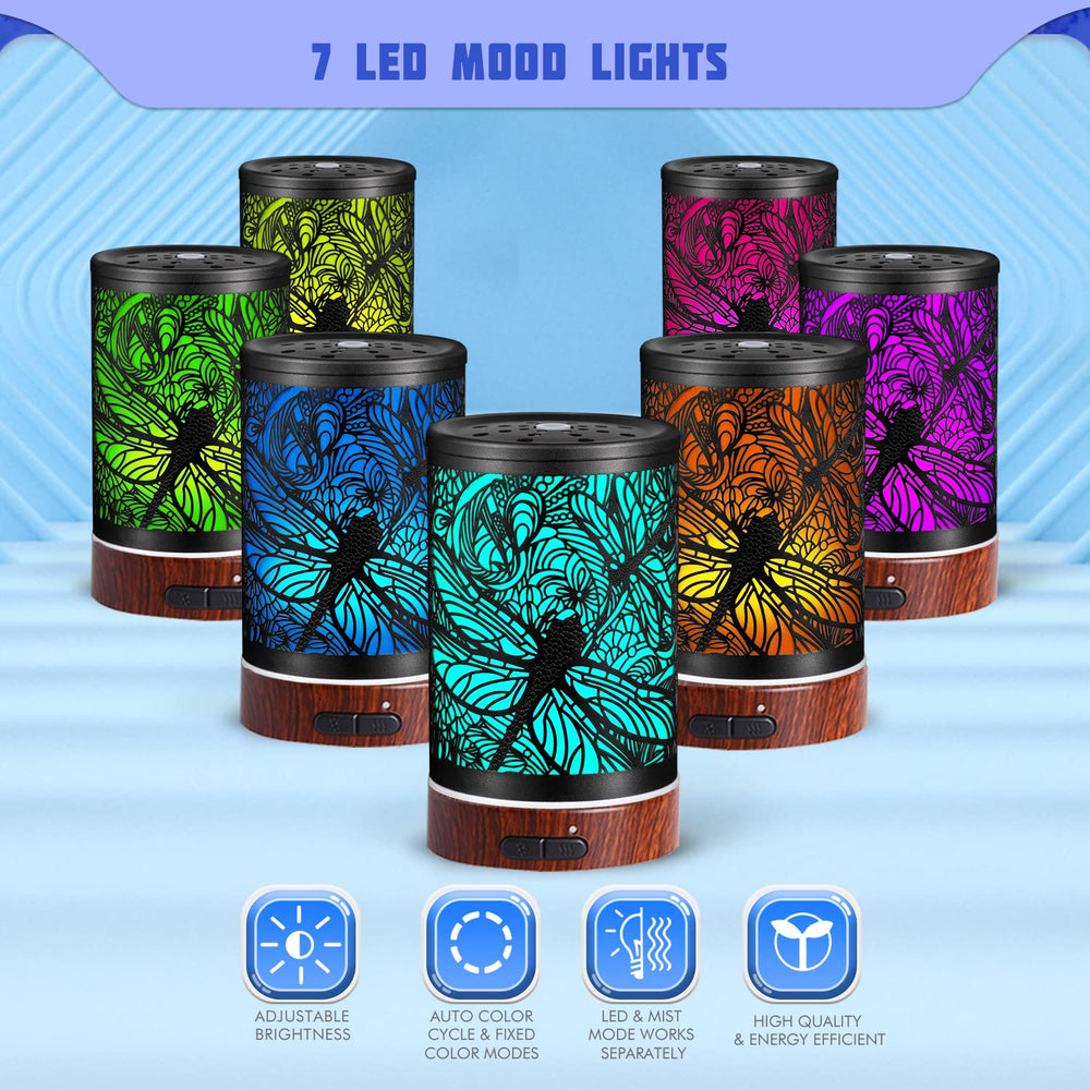 Kobodon aromatherapy diffuser with 7-color LED lights creates ambient fragrance