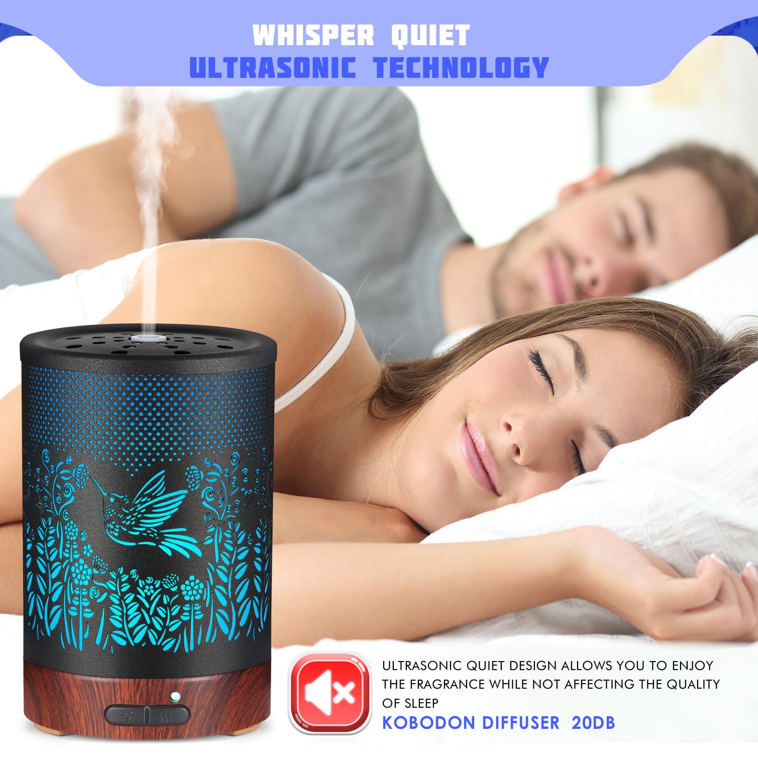 Kobodon diffuser emits a soft mist and aromatic fragrance