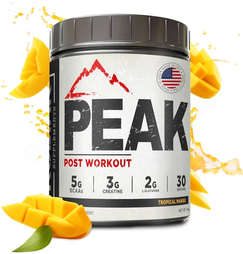 Kodiak Peak Post Workout tropical mango bottle for post-workout refreshment