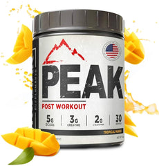 Kodiak Peak Post Workout tropical mango bottle for post-workout refreshment