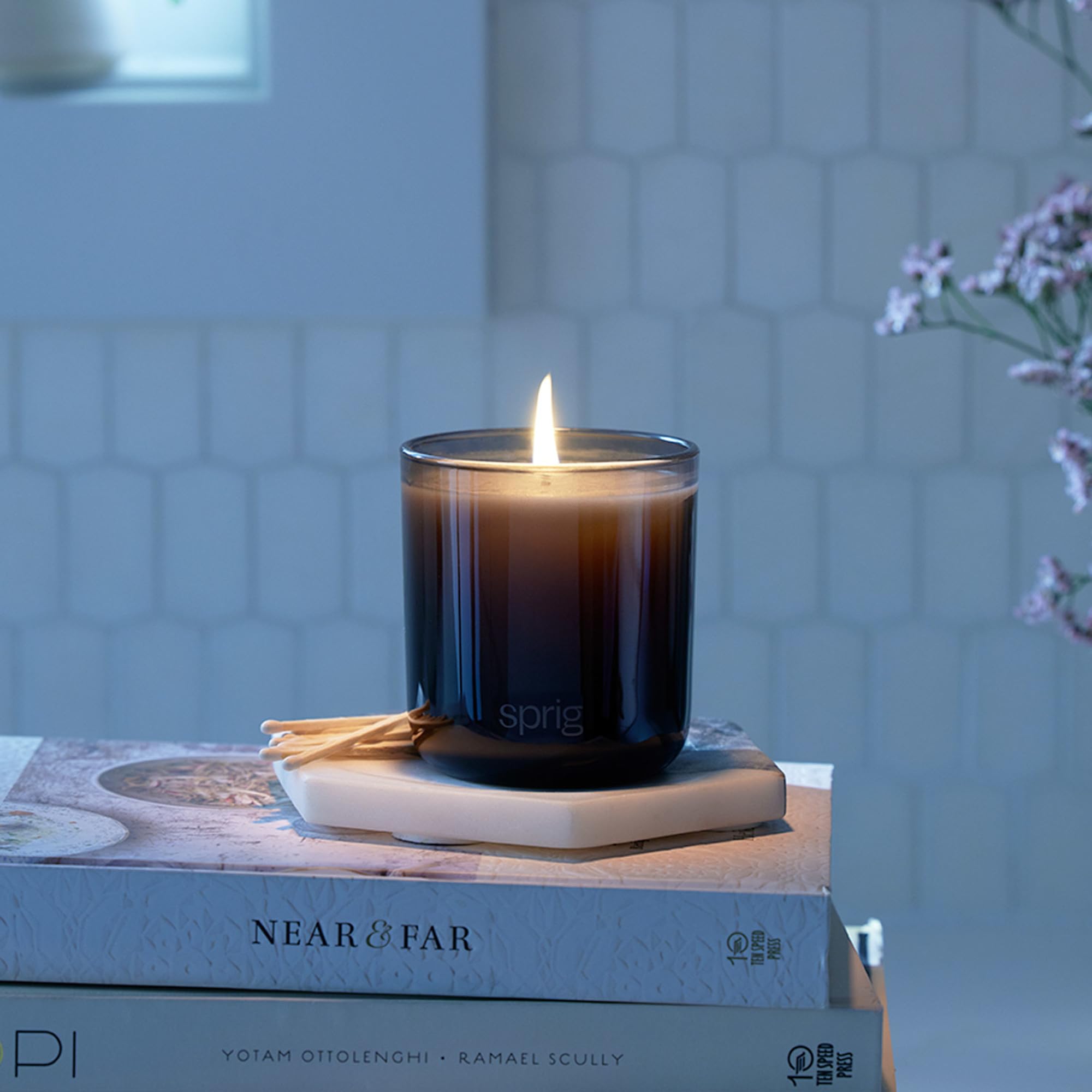 Kohler Sprig candle achieving a full melt pool for even scent release