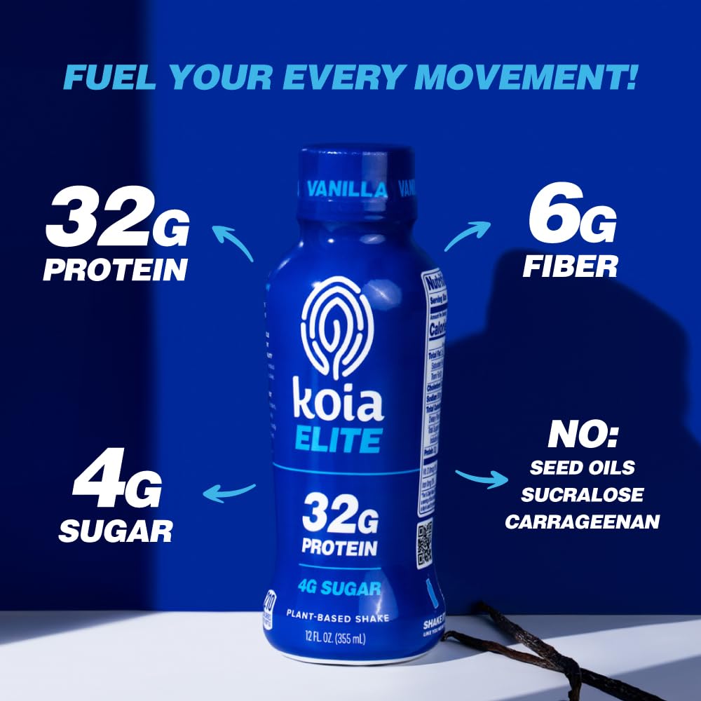 Koia Elite Vanilla glass bottle ready-to-drink protein on the go