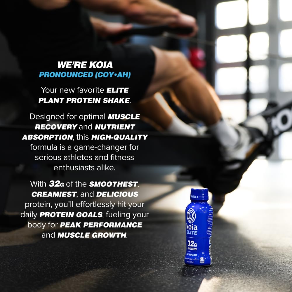 Koia Elite Vanilla 12-pack packaging indicating value and convenience