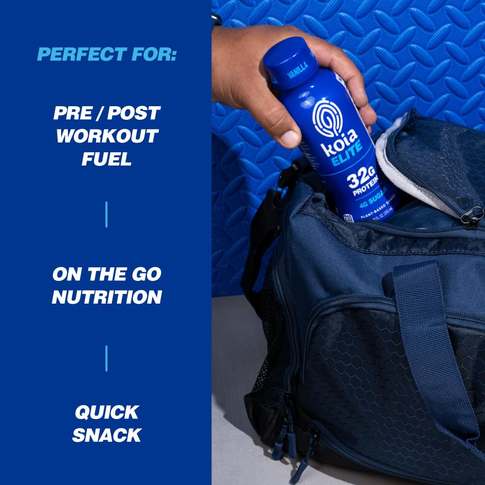 Koia Elite Vanilla prebiotic fiber supports digestion as part of a balanced diet