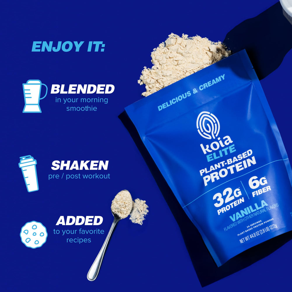 Koia plant-based ingredients panel highlights pea protein and complete nutrition