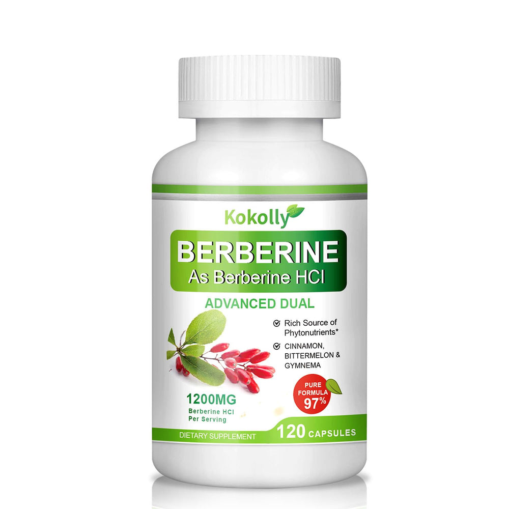 KOKOLLY Berberine bottle front view for daily wellness support