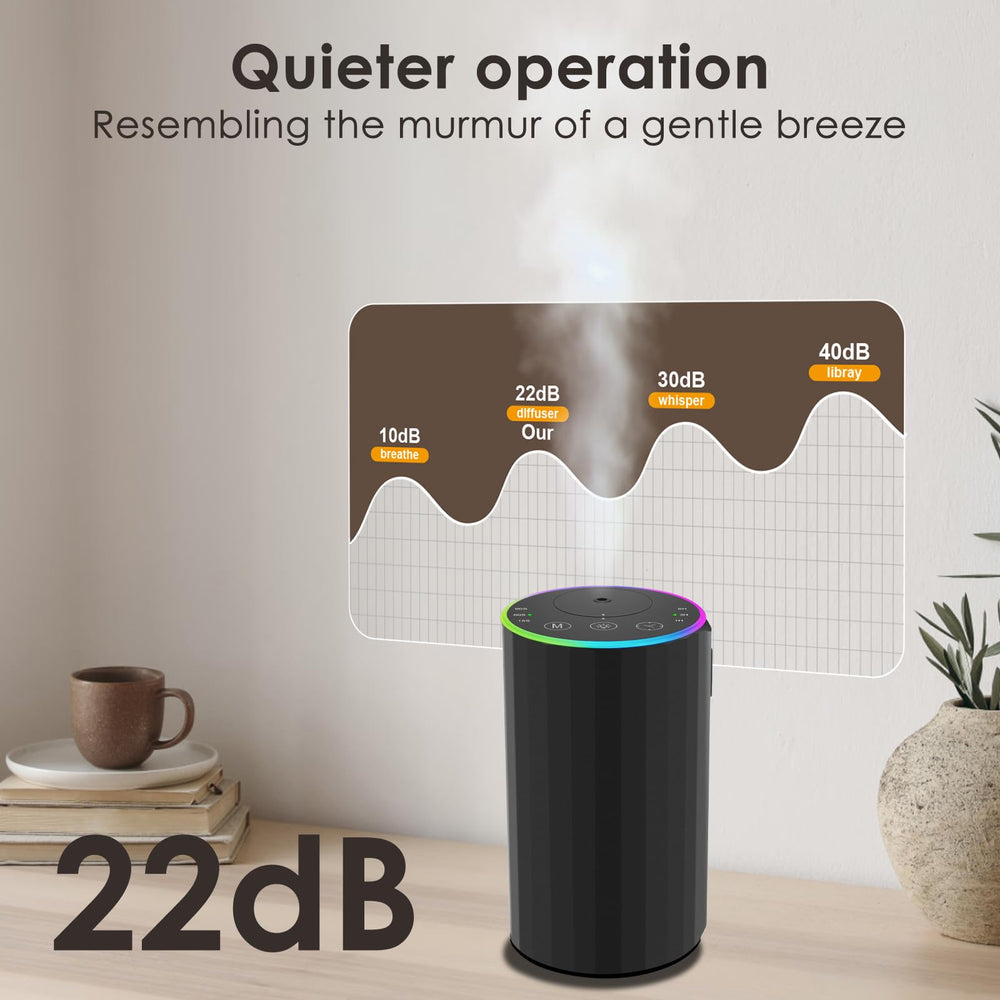 KONCHILE Waterless Diffuser compact, battery-powered design for portable mood scents.